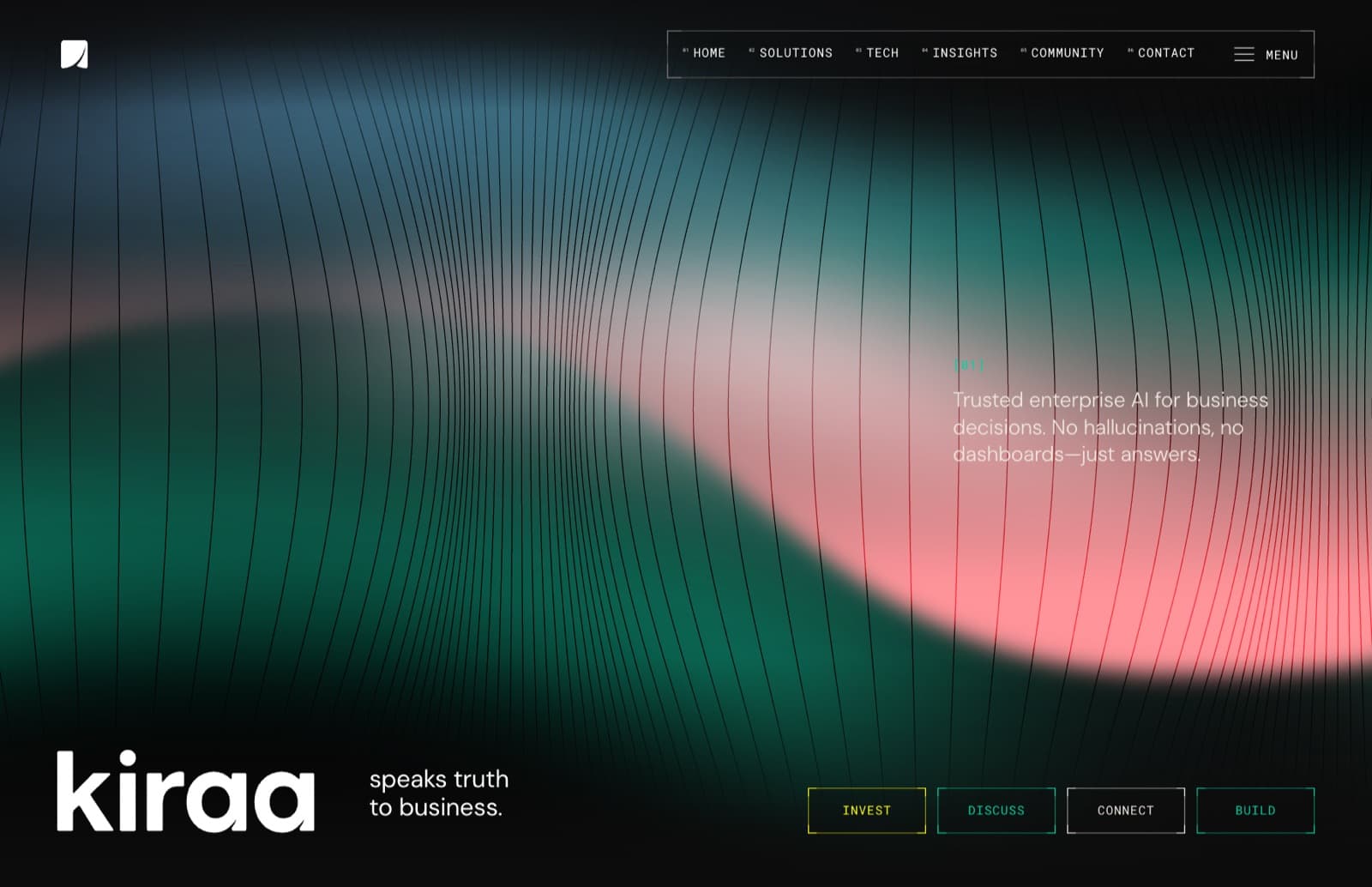 The Kiraa homepage, built by JL Solutions